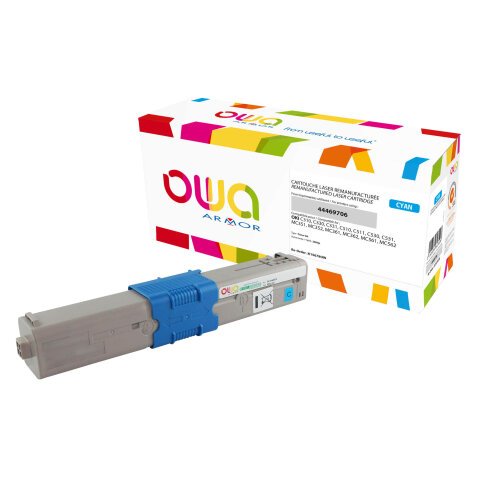 Toner Owa compatible Oki 4446970X couleurs pour imprimante laser