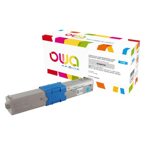 Tóner Owa compatible con Oki 4446970X colores separados (2000 páginas)