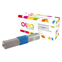Toner Owa compatible Oki 44469704 jaune pour imprimante laser