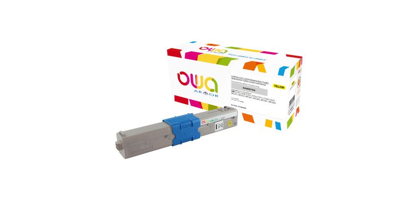 Toner Owa compatible Oki 4446970X couleurs pour imprimante laser