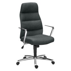 Fauteuil de bureau Altena tissu - avec accoudoirs, appui-tête - Mécanisme Synchrone - Pied aluminium