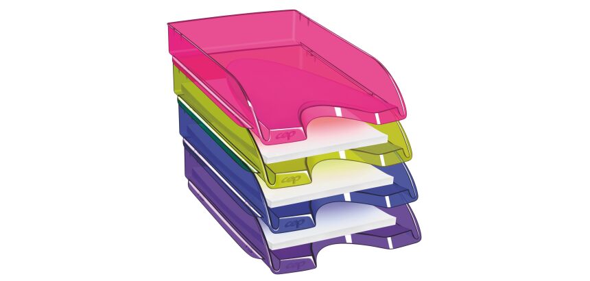 Set 4 translucid postal sorting trays Cep Tendance assortment