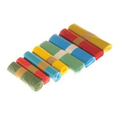 Bolsas de basura Amarillo sin Autocierre 37,5 micras 110L - Rollo de 10 bolsas