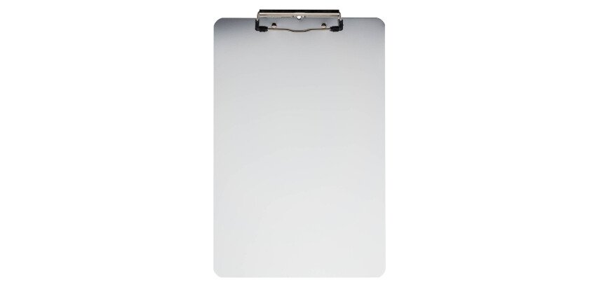 Porte-bloc A4 plaque aluminium brossé 23 x 35 cm