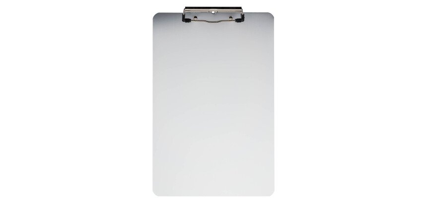 Porte-bloc A4 plaque aluminium brossé 23 x 35 cm
