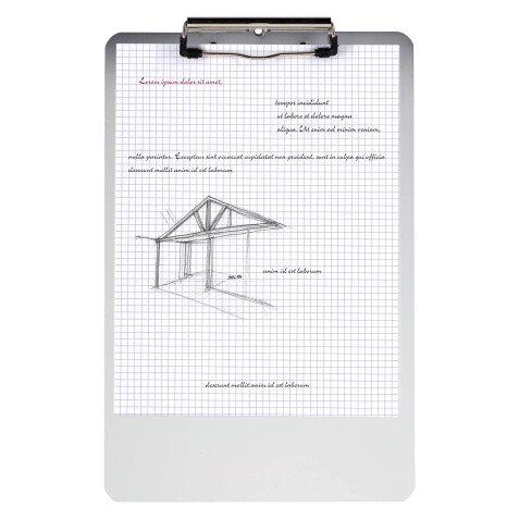 Porte bloc plaque aluminium brossé 230 x 350 mm