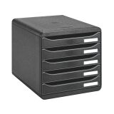 Module de classement Exacompta Big Box Plus 5 tiroirs noir