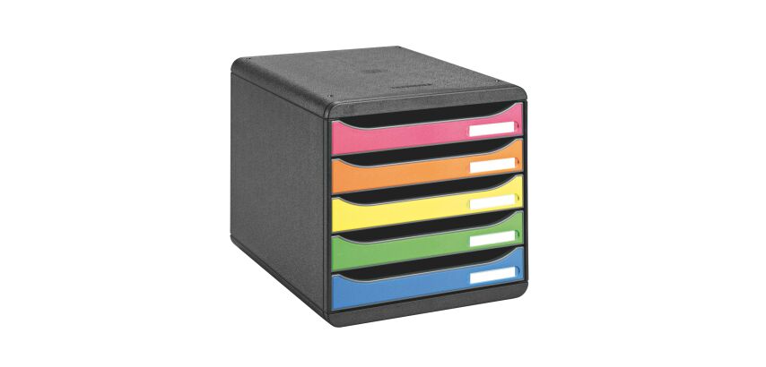 Module de classement Exacompta Big Box Plus 5 tiroirs couleur