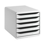 Module de classement Exacompta Big Box Plus 5 tiroirs gris