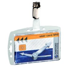 Identificadores rigidos con clip Durable 1 tarjeta - caja de 25.