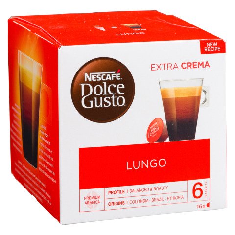 Cápsulas de café Nescafé Dolce Gusto Lungo N° 6 - Caja de 16