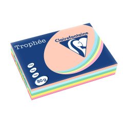 Papel ClairefontaineThrophée Pack Colores Pastel A4 80 g Paquete de 500 hojas