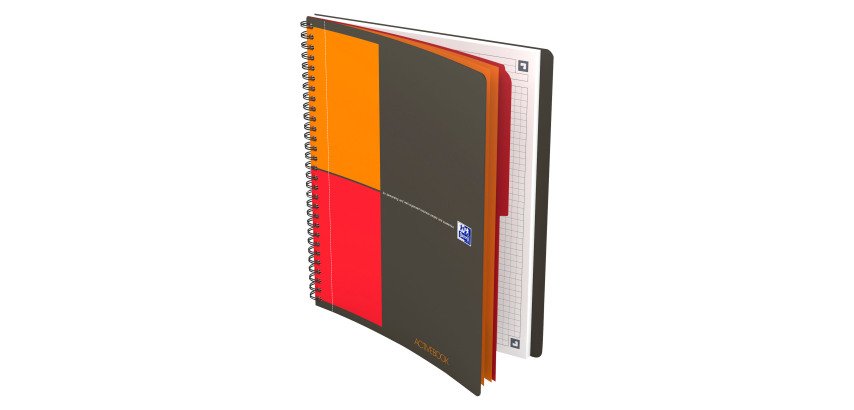 Spiral notebook Oxford International Activebook B5 17.6 x 25 cm - small squared - 160 pages