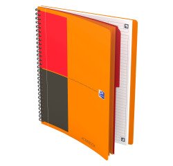 Cahier spirale Oxford International Activebook B5 17,6 x 25 cm - perforé 4 trous - blanc ligné - 160 pages