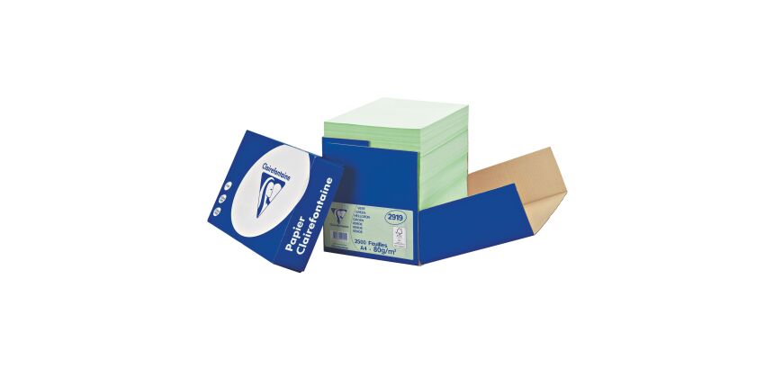 Papier couleur A4 80 g Clairefontaine Trophée couleurs pastel - Boîte de 2500 feuilles