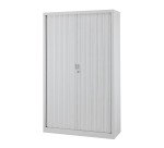 Pack armoires métal à rideaux Généric H 198 cm gris clair 1 achetée = 1 armoire H 100 cm offerte