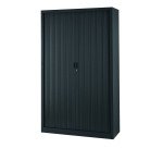 Pack armoires métal à rideaux Généric H 198 cm gris anthracite 1 achetée = 1 armoire H 100 cm offerte