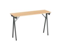 Table de formation pliante plateau hêtre L 120 x P 40 cm - piétement noir