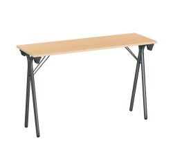 Table de formation pliante plateau hêtre L 120 x P 40 cm