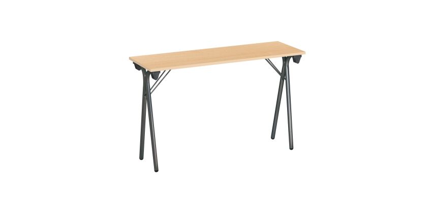 Table de formation pliante plateau hêtre L 120 x P 40 cm