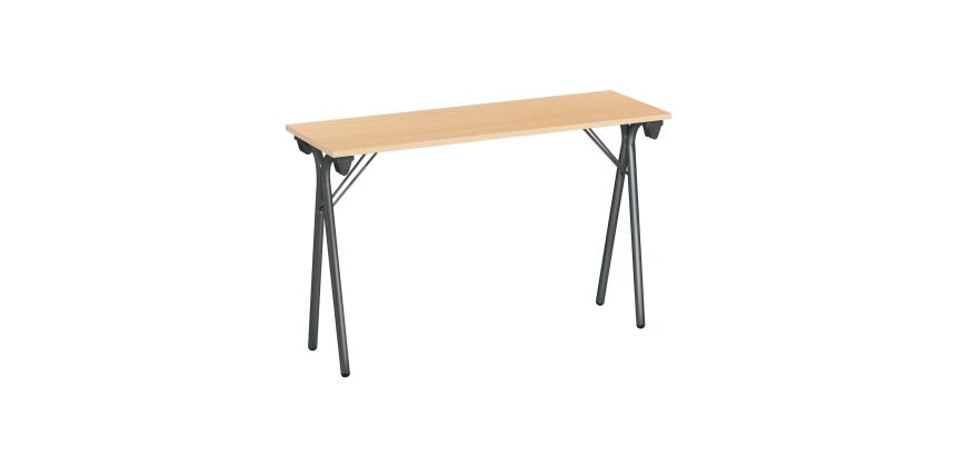 Table de formation pliante plateau hêtre L 120 x P 40 cm