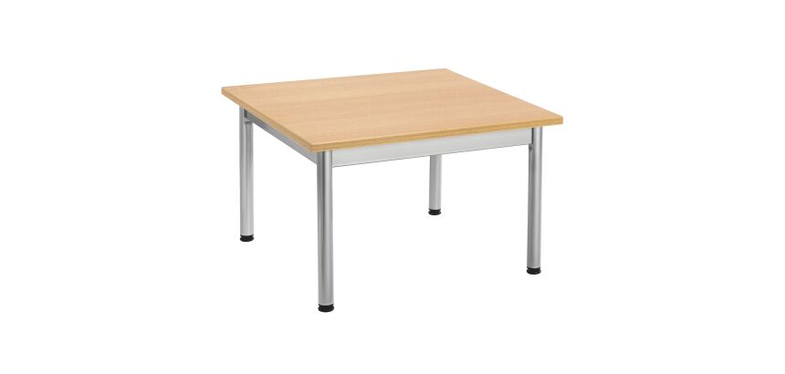 Table basse carrée piétement métal