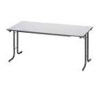 Table rectangulaire pliante plateau gris clair L 160 x P 70 cm - Classique