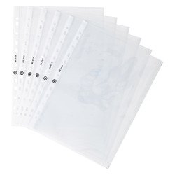 Pochettes perforées Bruneau A4 polypropylène lisse 7,5/100e - Boîte de 100