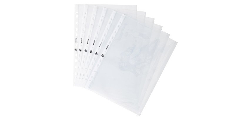 Pochettes perforées Bruneau A4 polypropylène lisse 7,5/100e - Boîte de 100