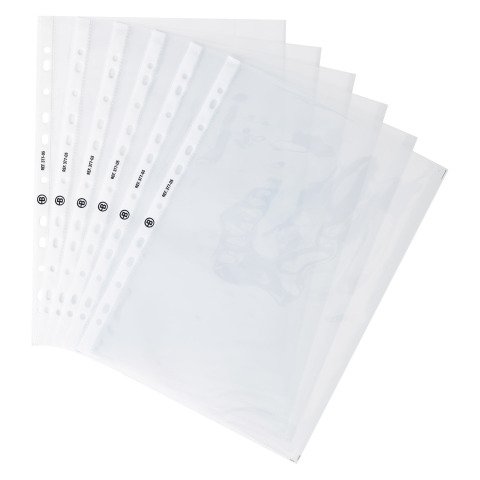 Fundas multitaladro A4 de polipropileno liso 75 micras Bruneau - Caja de 100