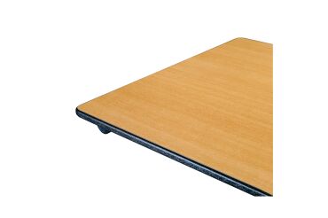 Mesa de reunión plegable rectangular clásica An 120 x Fon 70 cm haya patas negras
