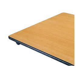 Table rectangulaire pliante plateau hêtre L 120 x P 70 cm - Classique - piétement noir