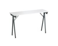Table de formation pliante plateau gris clair L 120 x P 40 cm