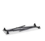 Table de formation pliante plateau gris clair L 120 x P 40 cm