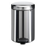 Plastic trash can 5 L round with pedal Brabantia