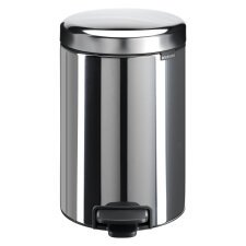 Plastic trash can 5 L round with pedal Brabantia