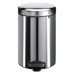Poubelle métal 20 litres ronde à pédale Brabantia