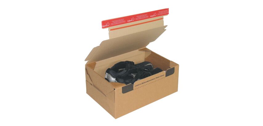 Boîte postale carton ColomPac® montage instantané et fermeture adhésive « aller-retour »