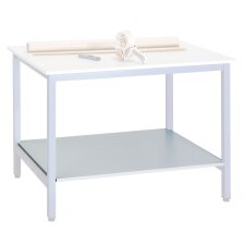 Plateau d'atelier inférieur L 120 x P 80 cm pour poste de travail debout gris