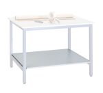 Plateau d'atelier inférieur L 120 x P 80 cm pour poste de travail debout gris