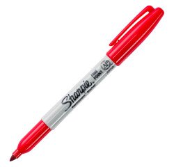 Rotulador permanente Sharpie Punta fina 1 mm Rojo