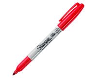 Permanent marker with cap Sharpie conical point fine writing red