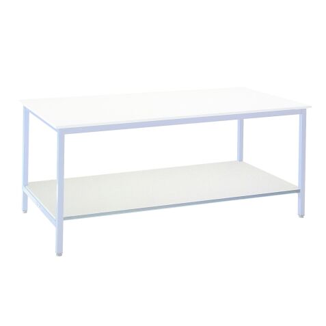 Plateau d'atelier inférieur L 200 x P 100 cm pour poste de travail debout