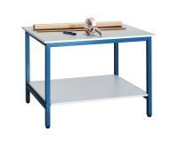 Banco de trabajo Alto 86 cm Ancho 120 x Fondo 80 cm tablero gris/azul