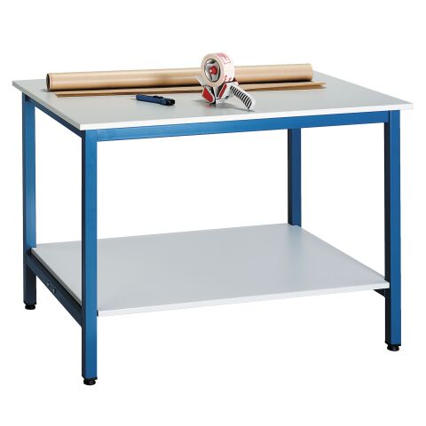 Banco de trabajo Alto 86 cm Ancho 120 x Fondo 80 cm tablero gris/azul