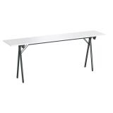 Table de formation pliante plateau gris clair L 200 x P 40 cm