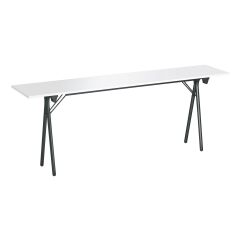 Table de formation pliante plateau gris clair L 200 x P 40 cm