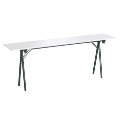 Table de formation pliante plateau gris clair L 200 x P 40 cm