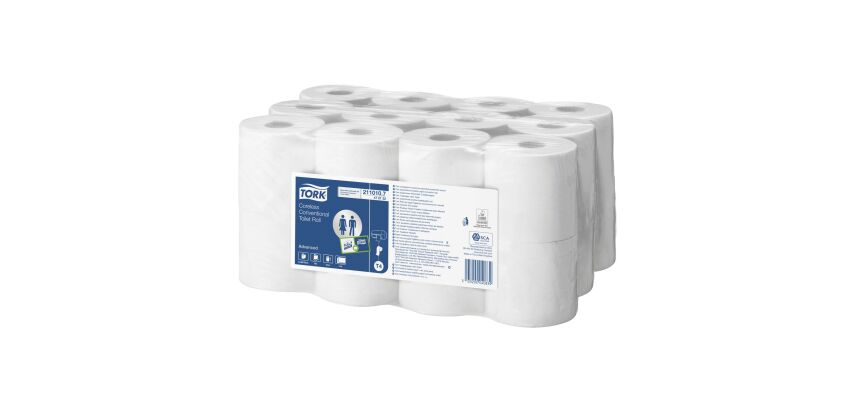 Papier toilette double épaisseur Compact universel Tork - Carton de 24 rouleaux 400 feuilles