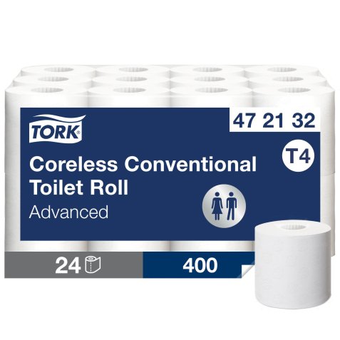 Papier toilette double épaisseur Tork Advanced T4 - 24 rouleaux de 400 feuilles